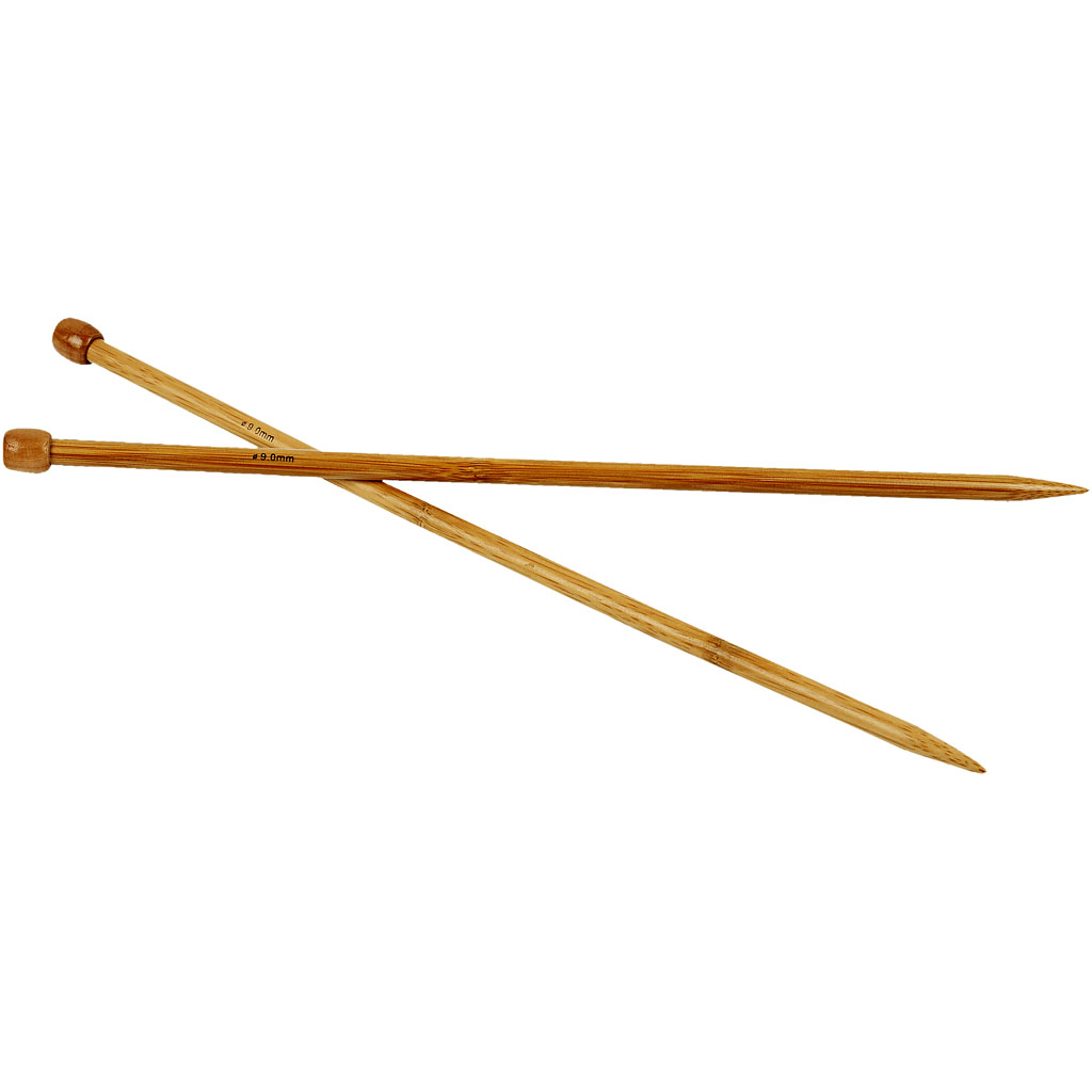 Strikkepinde, nr. 9, L: 35 cm, 1 par