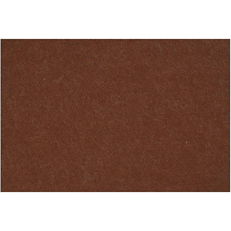 Hobbyfilt, brun, 42x60 cm, tykkelse 3 mm, 1 ark