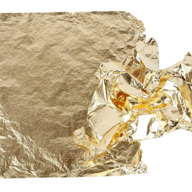 Bladmetal, guld, 16x16 cm, 25 ark/ 1 pk., 0,625 m2