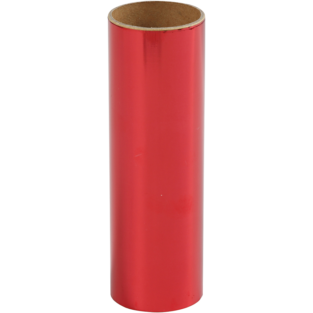 Dekorationsfolie, rød, B: 15,5 cm, tykkelse 0,02 mm, 50 cm/ 1 rl.