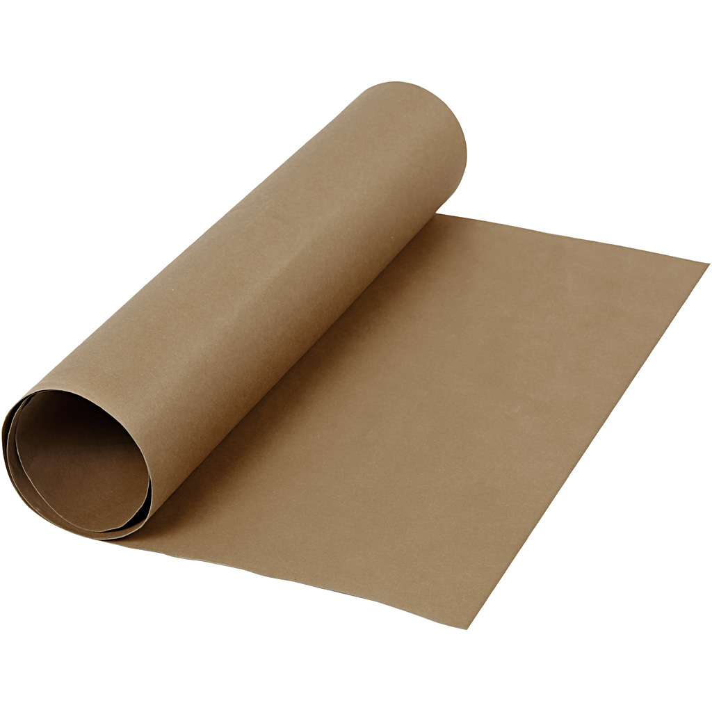 Læderpapir, mørk brun, B: 50 cm, ensfarvet, 350 g, 1 m/ 1 rl.