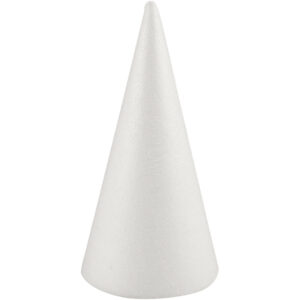 Kegle, hvid, H: 19,5 cm, diam. 7 cm, 1 stk.