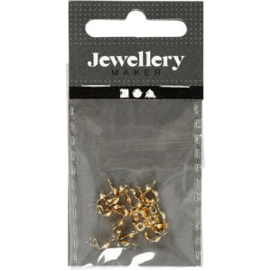 Knudeskjulere med øje 20stk. 8 mm, diam. 3 mm Forgyldt