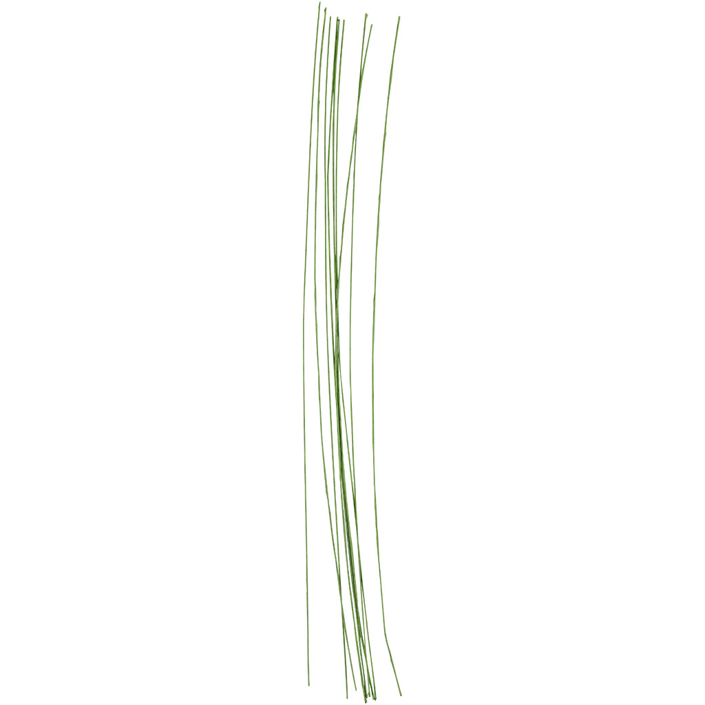 Blomsterstængel, grøn, L: 30 cm, diam. 0,6 mm, 20 stk./ 1 pk.