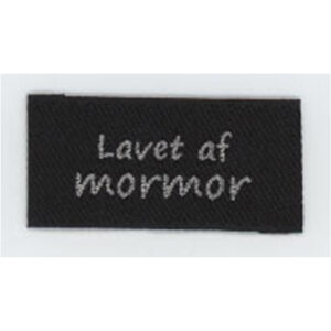 Label "Lavet af mormor", Sort