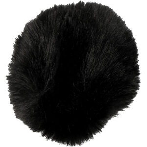 Pompon pels look 8cm m/elastikstrop, diam. 8 cm, sort, 1stk.