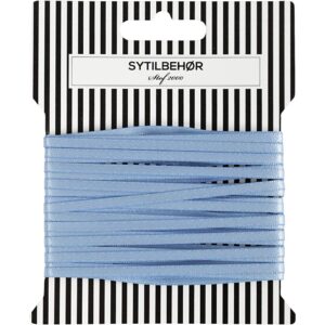 Satin bånd Dob. face 3mm, 10m Dusty blue