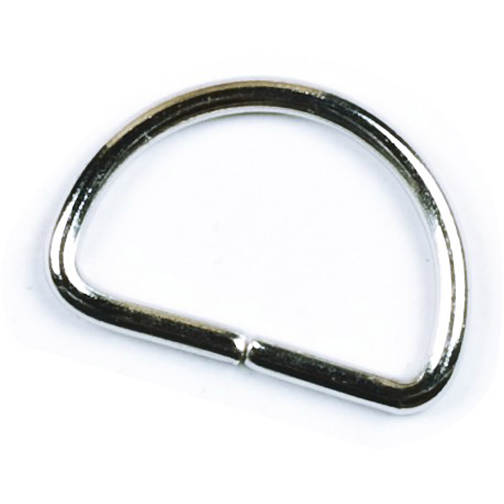D-ring 20 mm, Sølv