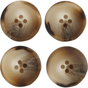 Habitknap 4-huls, 23 mm, 4 stk. Beige/lysebrun