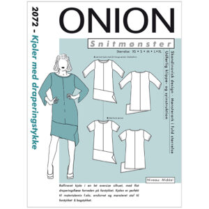 Onion Mønster, Kjoler m/ draperingsstykke