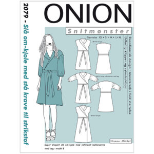 Onion Mønster, Slå om-kjole m/ ståkrave