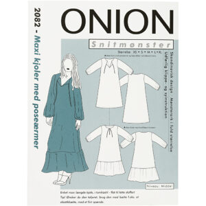 Onion Mønster, Maxi kjole m/ poseærmer
