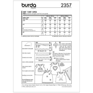 Kostume Burda Kidst str. 68/74-92/98