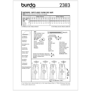 Kortspil kostume Burda 2383 str. 34-54