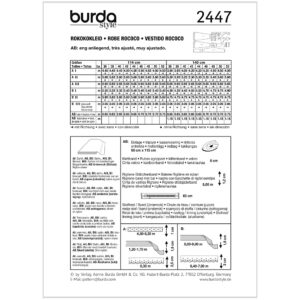 Kostume Burda 2447 str. 36-52