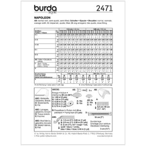 Kostume Burda 2471 str. 46-58