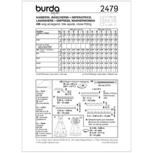 Kostume Burda 2479 str. 36-46