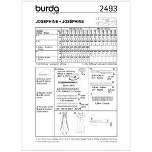 Kostume Burda 2493 str. 36-46