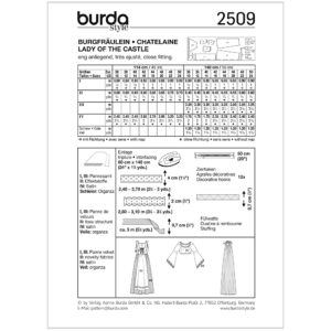 Kostume Burda 2509 str. 36-50