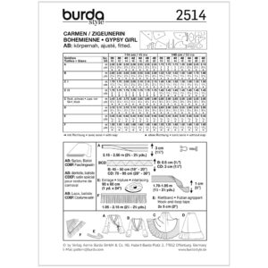 Kostume Burda 2514 str. 36-48