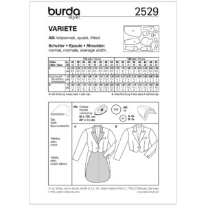 Kostume Burda 2529 str. 36-50