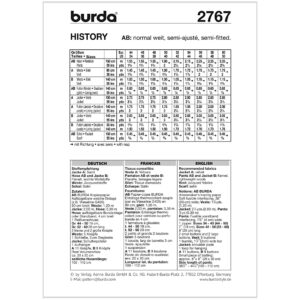 Kostume Burda 2467 str. 44-60