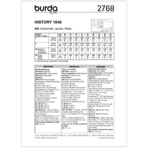 Kostume Burda 2768 str. 36-52