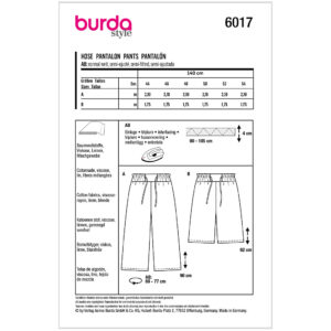 Bukser Burda 6017 str. 44-54