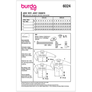 Jakke Burda 6024 str. 34-48
