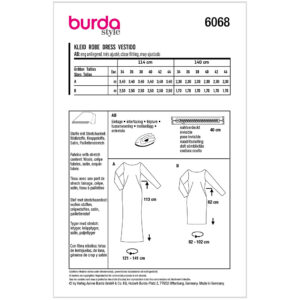 Kjole Burda 6068 str. 34-44