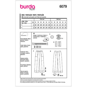 Bukser Burda 6079 str. 34-44