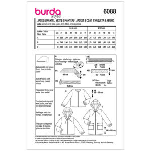 Jakke Burda 6088 str. 34-44