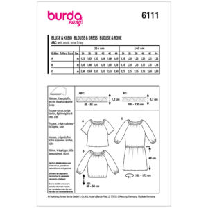 Bluse Burda 6111 str. 34-44