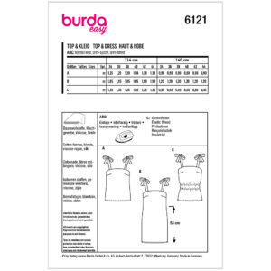 Top/kjole Burda 6121 str. 34-44