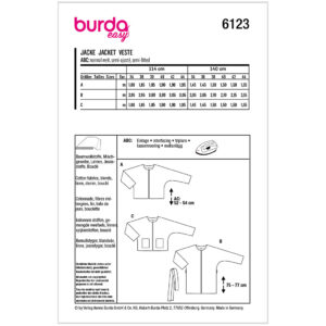 Jakke Burda 6123 str. 34-44