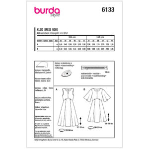 Kjole Burda 6133 str. 34-44