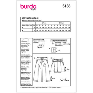 Bukser Burda 6138 str. 34-44