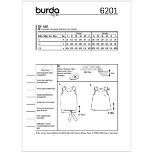 Top Burda 6201 str. 34-44