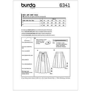 Nederdel Burda 6341 str. 34-44