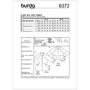 Jakke Burda 6372 str. 34-44