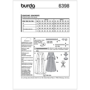 Kostume Burda 6398 str. 34-44
