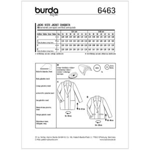 Jakke Burda 6463 str. 34-46