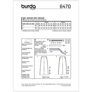 Bukser Burda 6470 str. 34-46