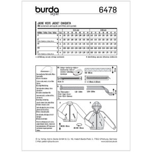 Jakke Burda 6478 str. 32-44
