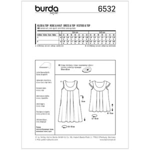 Kjole/top Burda 6532 str. 34-46