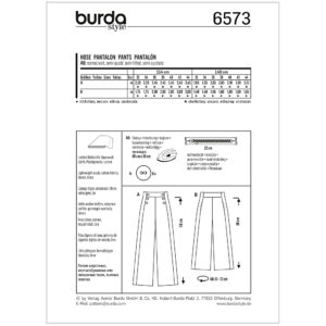 Bukser Burda 6573 str. 32-44