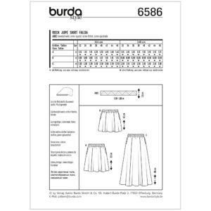 Nederdel Burda 6586 str. 32-46