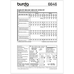 Kjole/bluse Burda 6646 str. 34-44