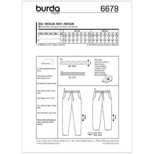Bukser Burda 6678 str. 44-56