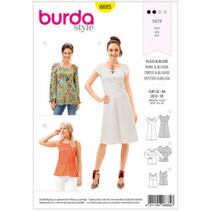 Kjole/bluse Burda 6685 str. 32-44